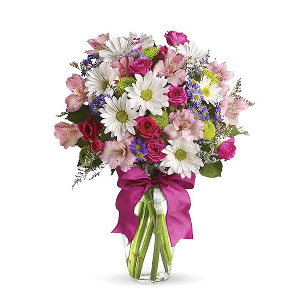 Colorful Flowers in Vase