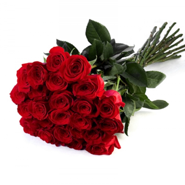 25 red roses bouquet