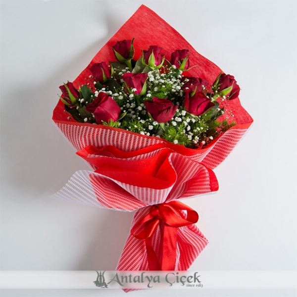 11 Roses Bouquet Resim 1